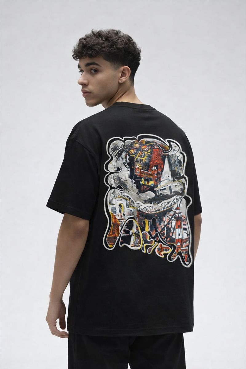Memories of Chennai – Oversized Graphic T-Shirt
